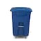Toter 96 Gal. Blue Trash Can with Lid and Wheels (2 caster 2 standard) ACC96 - alternate 3
